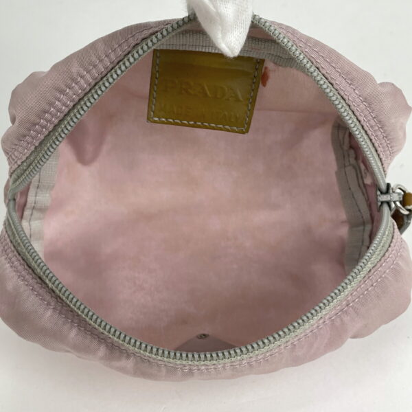 1000073444526 16 PRADA Plate Pouch Accessory Case Nylon Pink