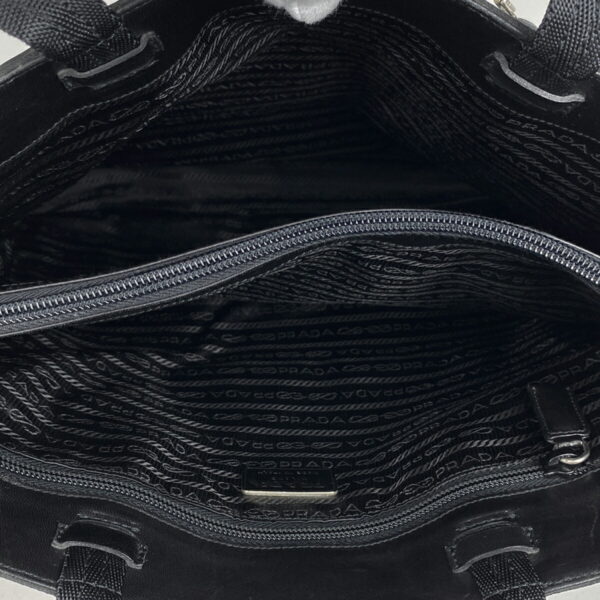 1000073467150 16 Prada Plate Tote Handbag Tesuto Nylon Nero