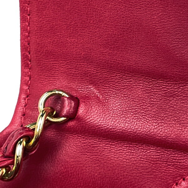 1000073467211 18 Chanel Coco Mark Chain Shoulder Bag Matelasse Leather Red