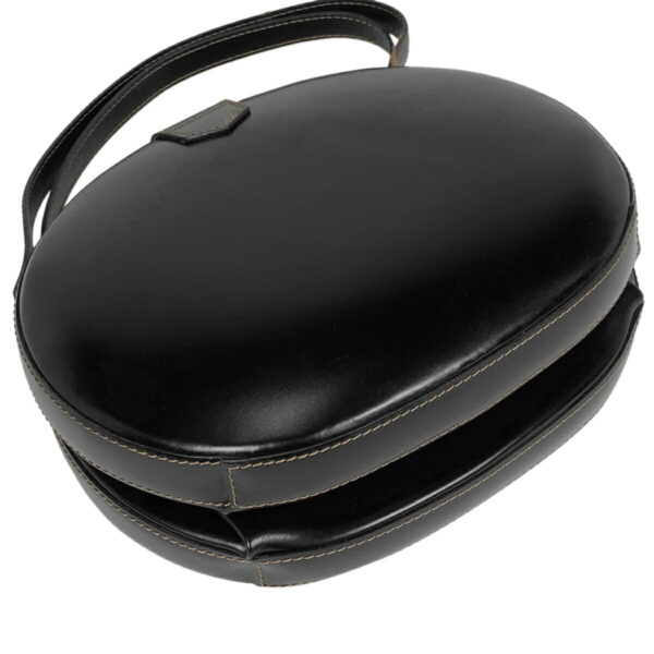 1000073819072 12 Loewe Round Handbag Leather Black