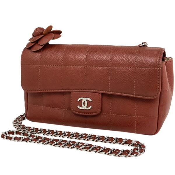 1000073994847 11 Chanel Chocolate Bar Chain Shoulder Bag Caviar Skin Red