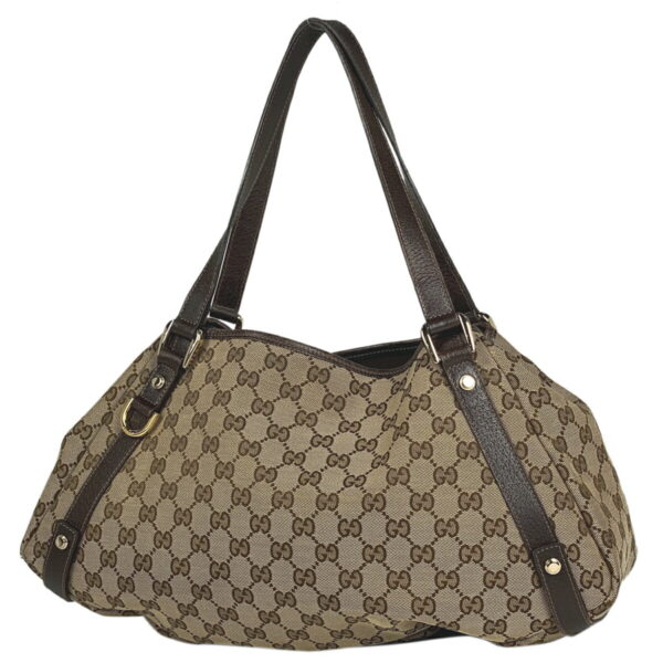 1000074008383 11 Gucci GG Pattern Abby Tote Bag GG Canvas Brown