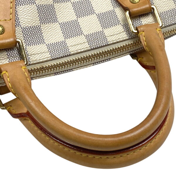 1000074154189 16 Louis Vuitton Speedy 30 Bag Damier Azur White