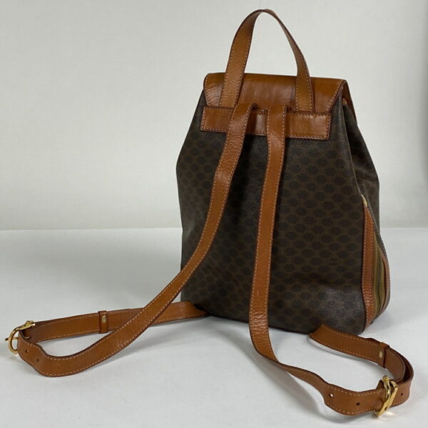 1000074156299 12 Celine Macadam Pattern Canvas Rucksack Daypack Brown