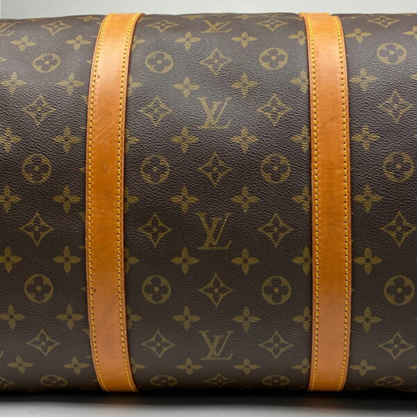 1000074191085 12 Louis Vuitton Keepall Bandouliere 60 Bag Monogram Brown