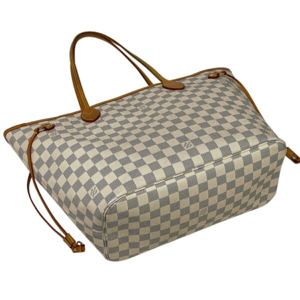 1000074230913 12 Louis Vuitton Neverfull MM Tote Bag Damier Azur White