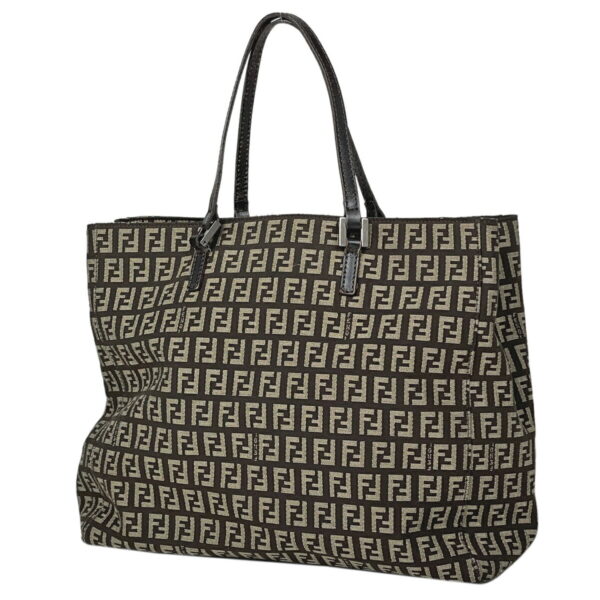 1000074231712 11 FENDI Zucchino Pattern Tote Bag Canvas Brown