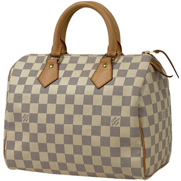 1000074233921 11 Louis Vuitton Speedy 25 Bag Damier Azur White