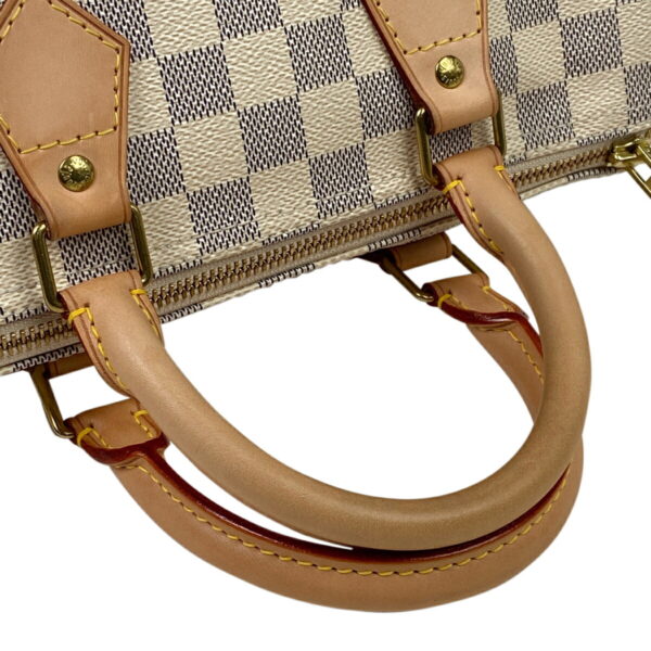 1000074233921 19 Louis Vuitton Speedy 25 Bag Damier Azur White