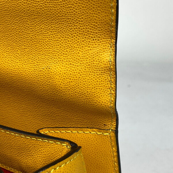 1000074267575 16 Celine 2WAY Leather Shoulder Handbag Yellow