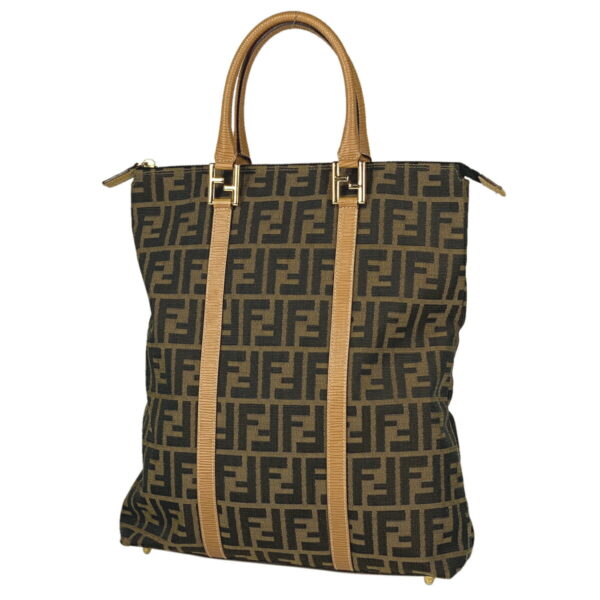 1000074299361 11 FENDI Zucca Pattern Tote Bag Canvas Brown