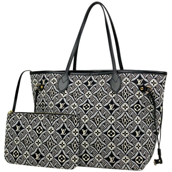 1000074362287 11 Louis Vuitton Neverfull MM Jacquard Since 1854 Tote Bag Black