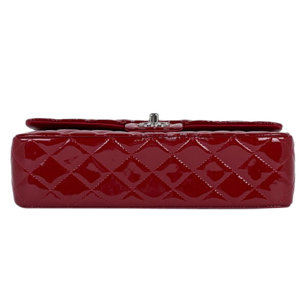 1000074538200 14 Chanel Matelasse W Flap Chain Enamel Shoulder Bag Patent Leather Red