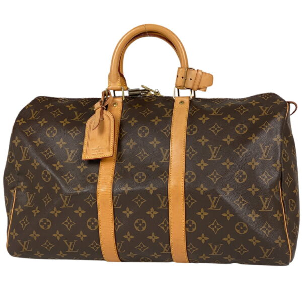 1000074721404 11 Louis Vuitton Keepall 45 Bag Monogram Brown