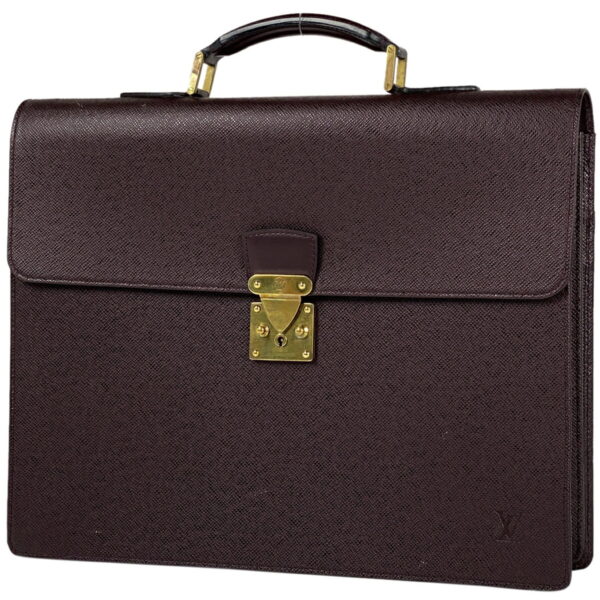 1000074736149 11 Louis Vuitton Serviette Moscova Briefcase Taiga Acajou Bordeaux