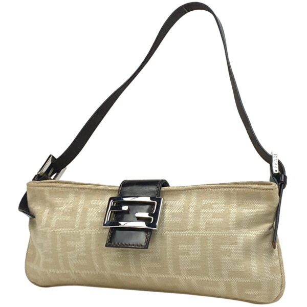 1000074755614 11 FENDI Zucca Pattern Shoulder Bag Canvas Beige Brown