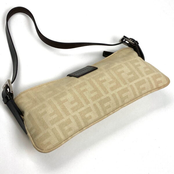 1000074755614 12 FENDI Zucca Pattern Shoulder Bag Canvas Beige Brown