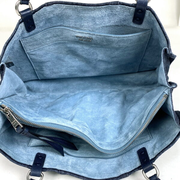 1000074788384 17 PRADA Tote Bag 2WAY Denim Blue