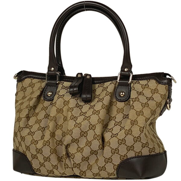 1000074853105 11 Gucci GG Pattern Sookie Handbag Interlocking G GG Canvas Brown