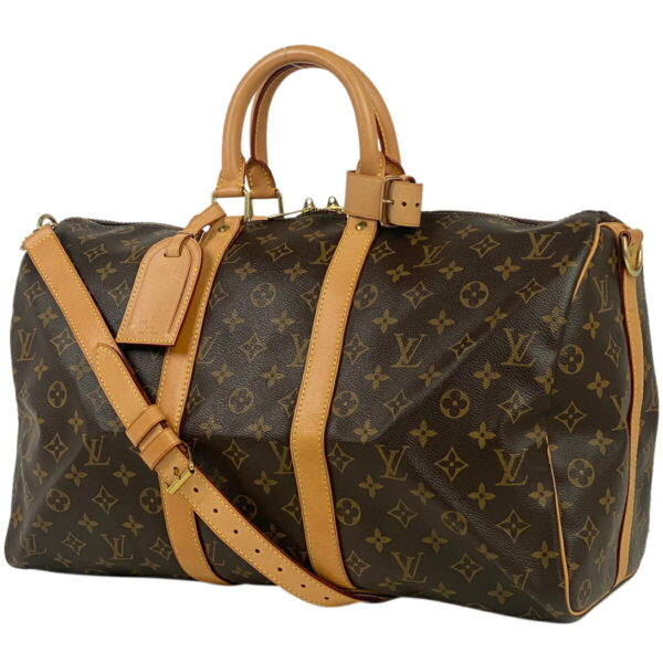 1000075033506 11 Louis Vuitton Keepall Bandouliere 45 Bag Monogram Brown