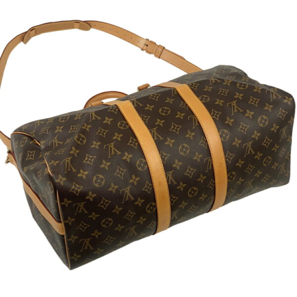 1000075033506 12 Louis Vuitton Keepall Bandouliere 45 Bag Monogram Brown