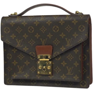 1000075043284 11 Louis Vuitton Sac Plat Monogram Handbag Brown