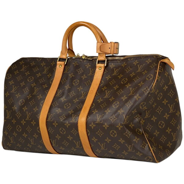 1000075043925 11 Louis Vuitton Keepall 50 Bag Monogram Brown