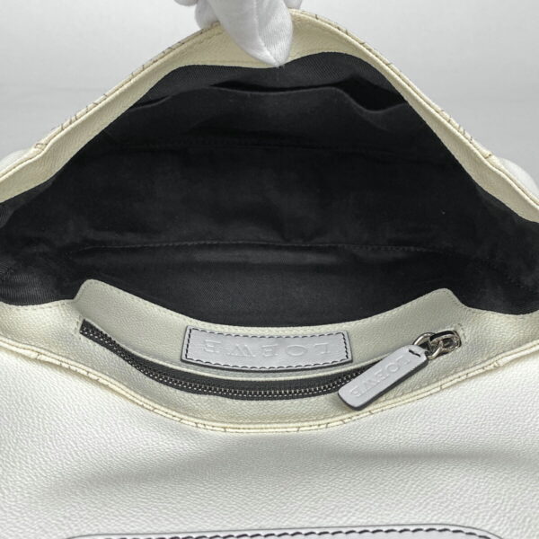 1000075561610 17 Loewe Anagram Shoulder Bag Leather White