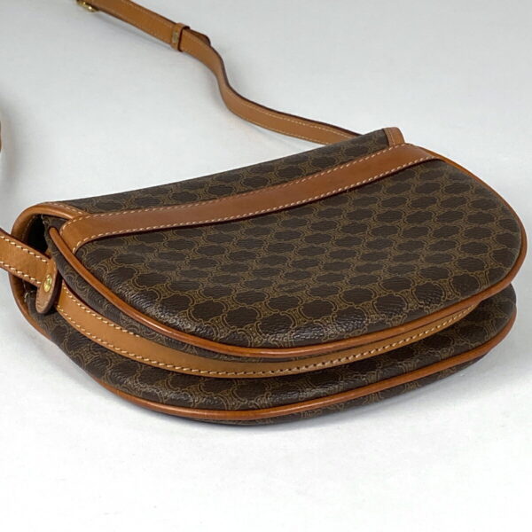 1000075587399 12 Celine Macadam Pattern Canvas Shoulder Bag Brown