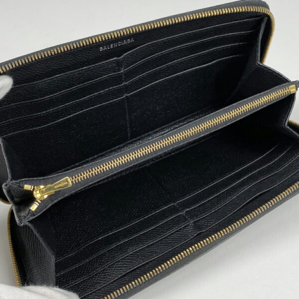 1000075599347 16 Balenciaga Leather Long Wallet Black