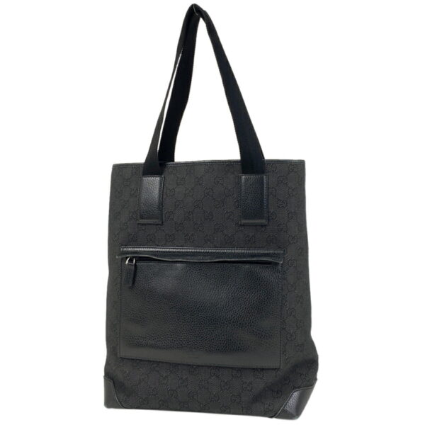 1000075622076 11 Gucci GG Pattern Tote Bag Canvas Black