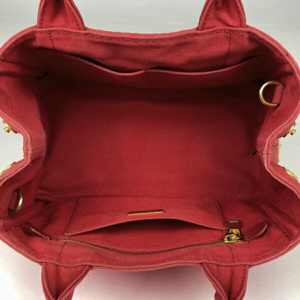 1000075622083 17 Prada Canapa 2WAY Tote Canvas Red