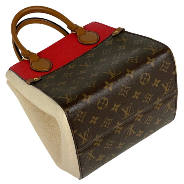 1000076108531 12 Louis Vuitton Fold Tote PM 2WAY Bag Monogram Crème Brown