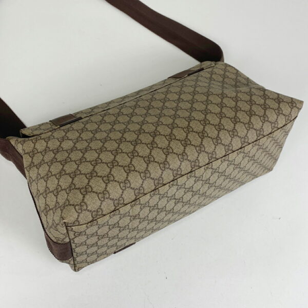 1000076119186 12 Gucci GG Pattern Crossbody Shoulder Bag Canvas Beige