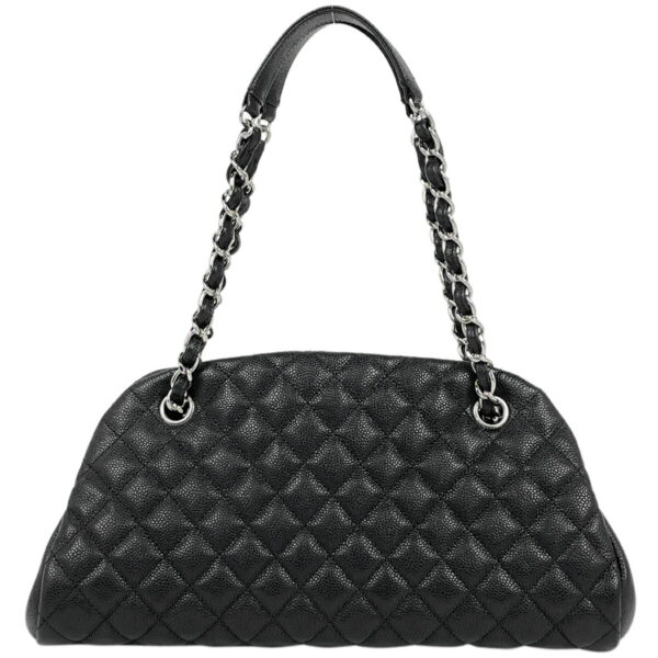 1000076143860 13 Chanel Mademoiselle Chain Matelasse Bowling Bag Caviar Skin Black