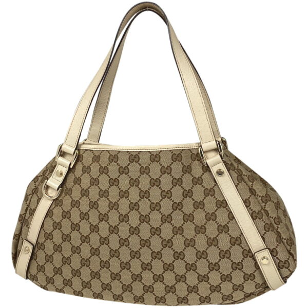 1000076143907 11 Gucci GG Pattern Abby Tote Bag GG Canvas Beige White