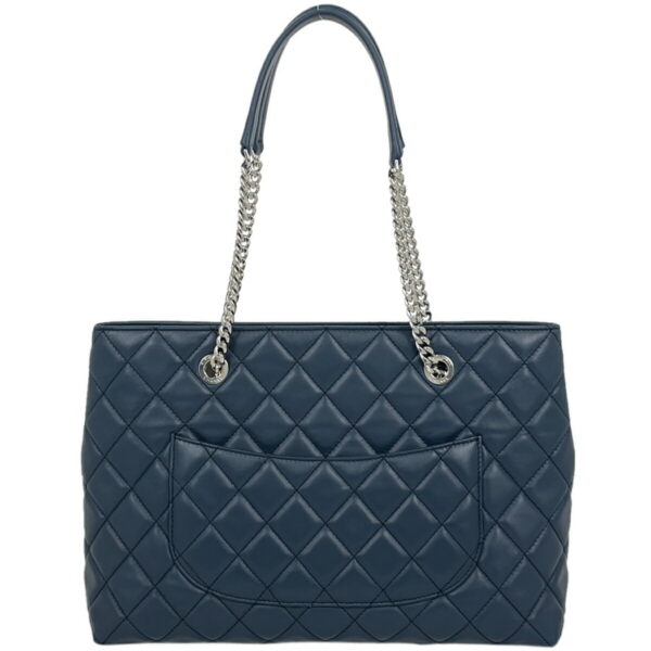 1000076166470 13 Chanel Coco Mark Chain Tote Bag Matelasse Leather Blue