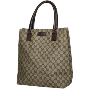 1000076277466 11 Gucci GG Pattern Sherry Line Tote Bag Canvas Brown