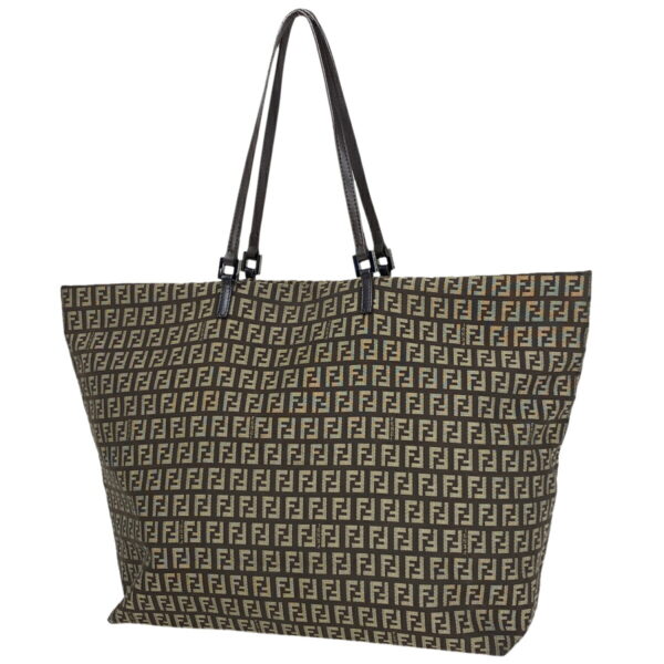 1000076284297 11 FENDI Zucchino Pattern Tote Bag Canvas Brown