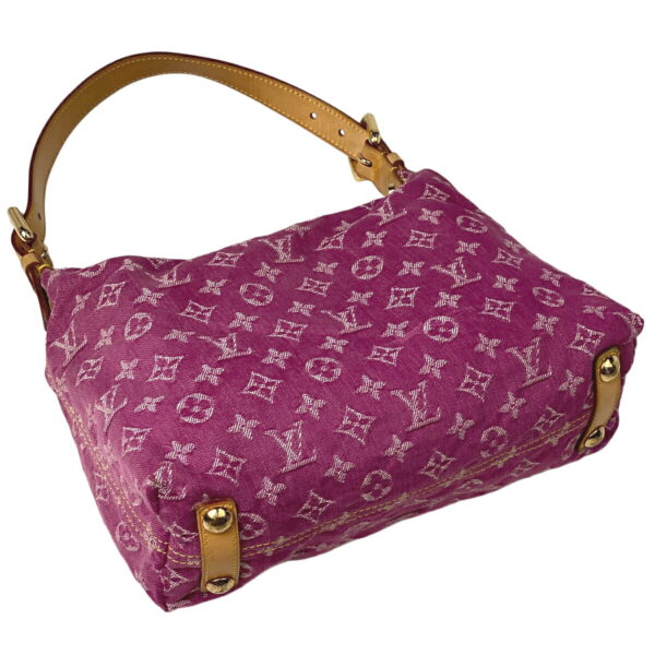 1000076659101 12 Louis Vuitton Baggy PM Shoulder Bag Monogram Denim Fuchsia Pink