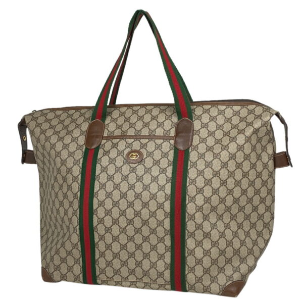 1000076717603 11 Gucci GG Pattern Bag Sherry Line Canvas Beige Green Red