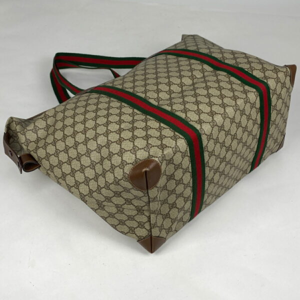 1000076717603 12 Gucci GG Pattern Bag Sherry Line Canvas Beige Green Red