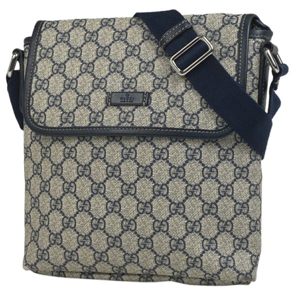 1000076717726 11 Gucci GG Pattern Shoulder Bag Canvas Navy