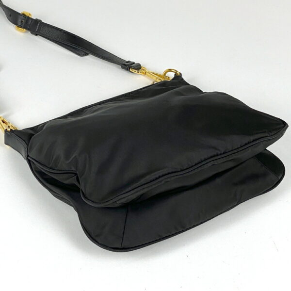 1000076963260 12 PRADA Plate Crossbody Shoulder Bag Nylon Nero