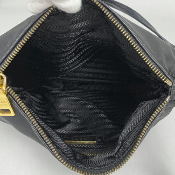 1000076963260 16 PRADA Plate Crossbody Shoulder Bag Nylon Nero