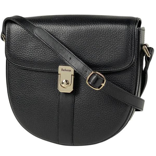 1000076963819 11 Burberrys Leather Crossbody Shoulder Bag Black