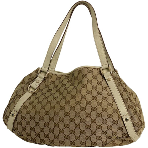 1000077260740 11 Gucci GG Pattern Abby Tote Bag GG Canvas Beige White