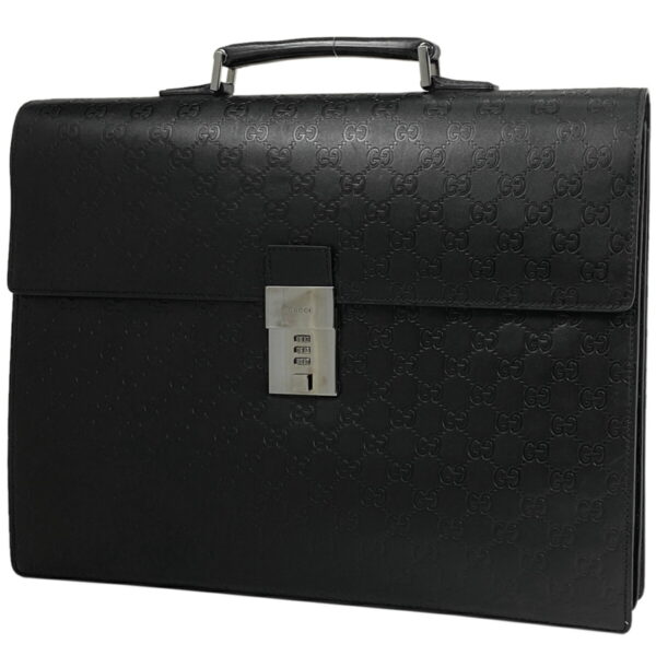 1000077286320 11 Gucci Guccisima Business Bag Briefcase Shima Leather Black