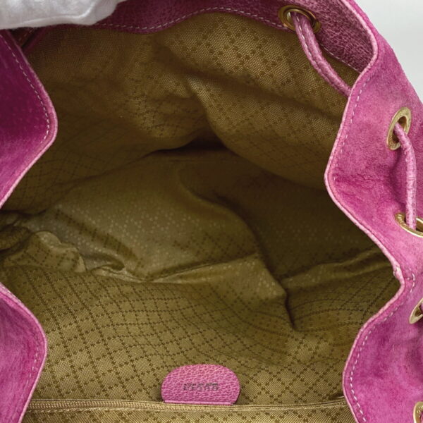 1000077329843 16 Gucci Bamboo Backpack Suede Pink