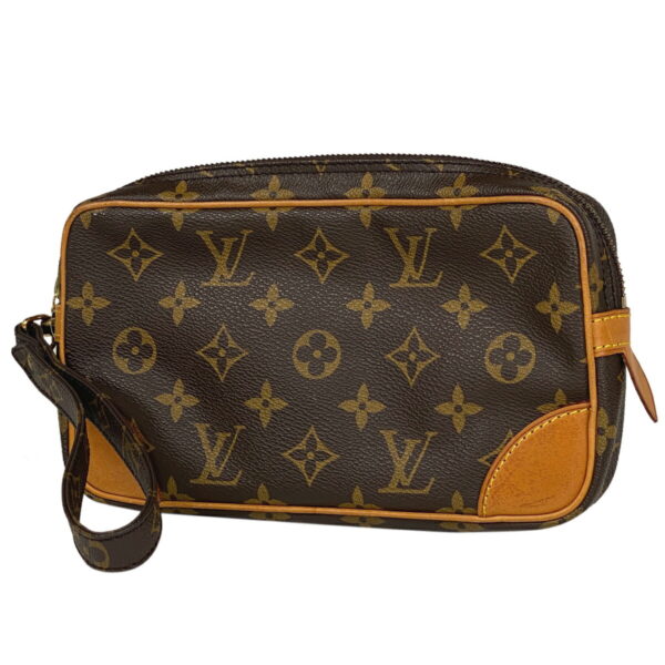 1000077362543 11 Louis Vuitton Marly Dragonne Clutch Handheld Bag Monogram Brown